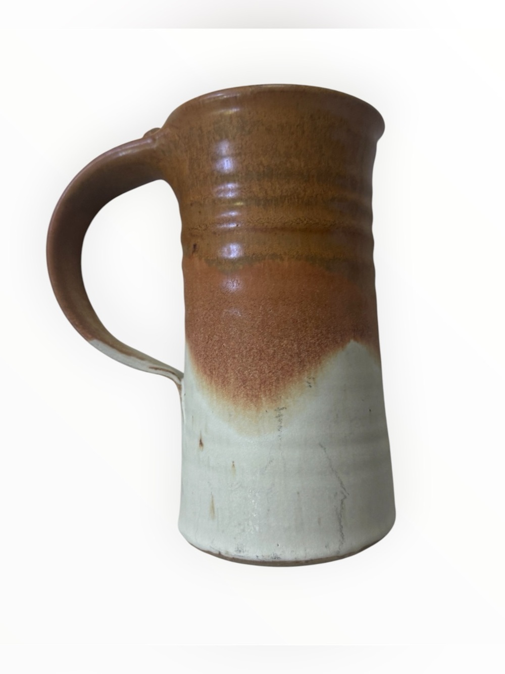 Vintage Handmade Two-Tone studio pottery mug signed Windfall